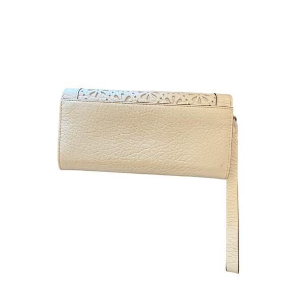 Pre Loved Kate Spade NY Perri Lane Romy Leather Floral Eyelet Purse & Wallet - Picture 10 of 16